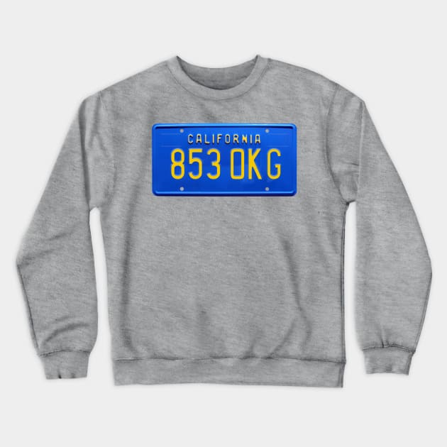 James Rockford's license plate in the Rockford Files Crewneck Sweatshirt by hotroddude